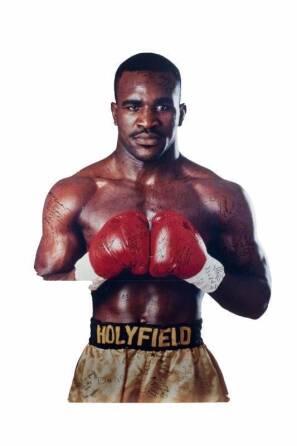 EVANDER HOLYFIELD LARGE CUT-OUT FROM SHOWTIME NETWORK