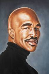 EVANDER HOLYFIELD LARGE PORTRAIT PAINTING - 2