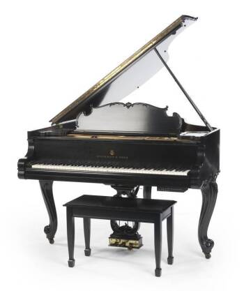 EVANDER HOLYFIELD STEINWAY & SONS MODEL M GRAND PIANO