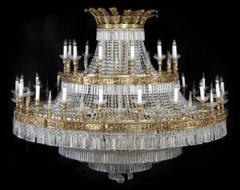 EVANDER HOLYFIELD MONUMENTAL EMPIRE STYLE CHANDELIER