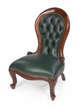 EVANDER HOLYFIELD VICTORIAN STYLE PARLOR CHAIR