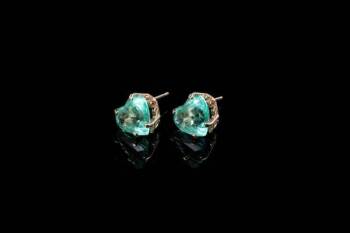 EMERALD STUD EARRINGS