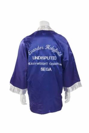 EVANDER HOLYFIELD SEGA PROMOTION WORN ROBE