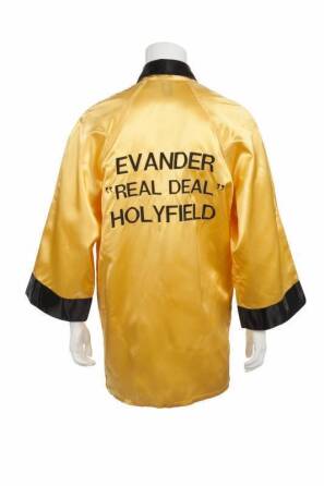 EVANDER HOLYFIELD VS. RIDDICK BOWE II FIGHT WORN ROBE