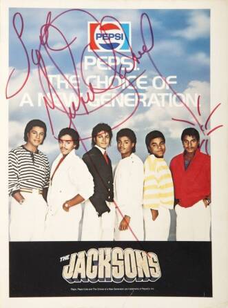 MICHAEL JACKSON SIGNED 1984 MTV AWARDS PROGRAM