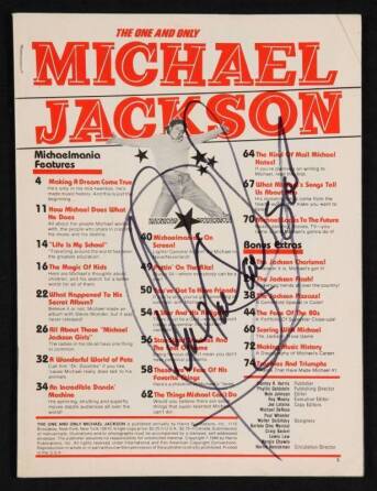 MICHAEL JACKSON SIGNED MAGAZINE