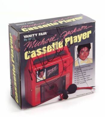 MICHAEL JACKSON SIGNED CASSETTE PLAYER