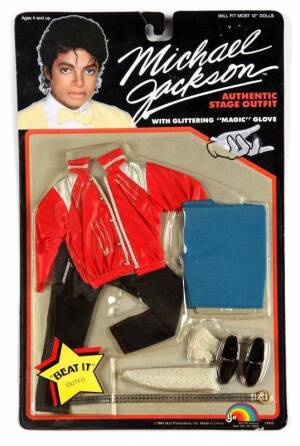 MICHAEL JACKSON SIGNED "BEAT IT" DOLL COSTUME