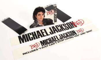 MICHAEL JACKSON SIGNED BAD PROMOTIONAL ITEMS