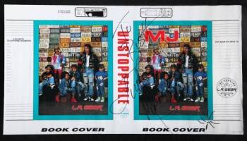 MICHAEL JACKSON SIGNED L.A. GEAR BOOK COVER