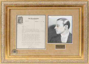 RUDOLPH VALENTINO SIGNED LETTER