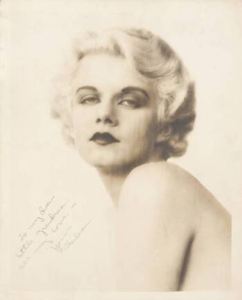 JEAN HARLOW SIGNED VINTAGE PHOTOGRAPH
