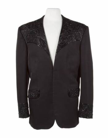 RONNIE MILSAP EBONY BEADED STAGE JACKET