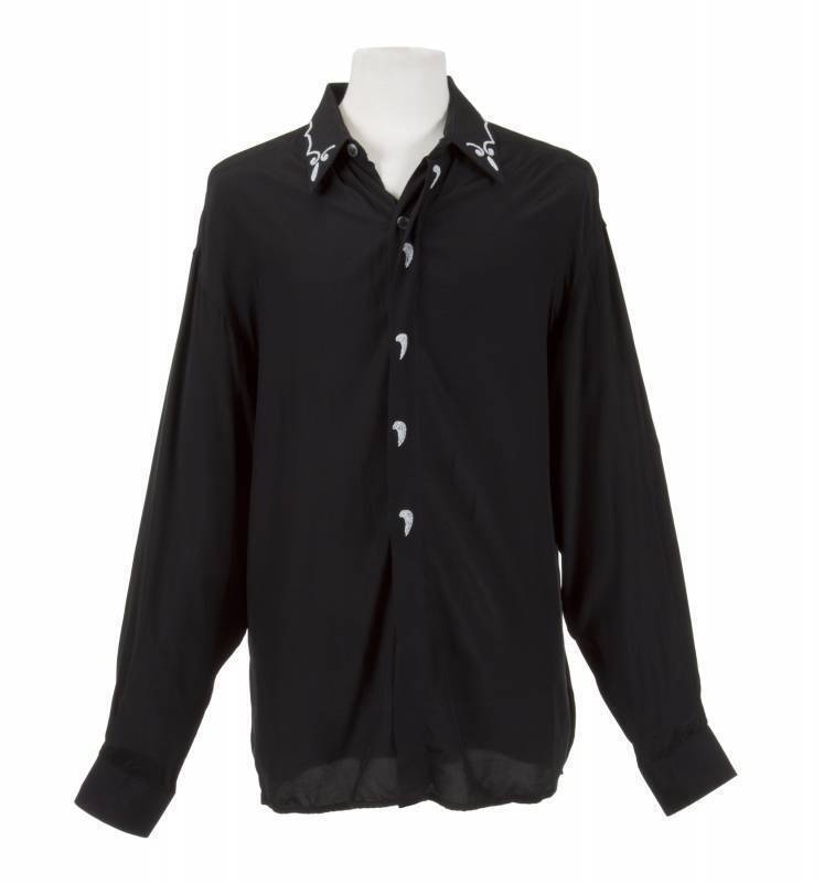 RONNIE MILSAP BLACK BEADED SHIRT