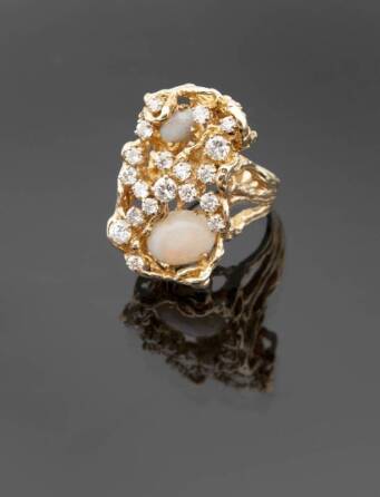 ELVIS PRESLEY OPAL AND DIAMOND RING