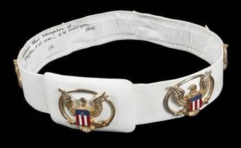 ELVIS PRESLEY "ALOHA FROM HAWAII" SIGNED PROTOTYPE BELT •