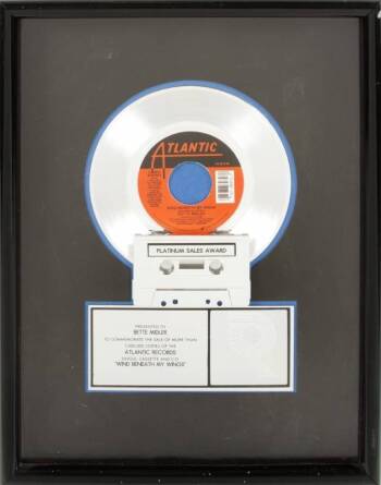 BETTE MIDLER "PLATINUM" RECORD AWARD •