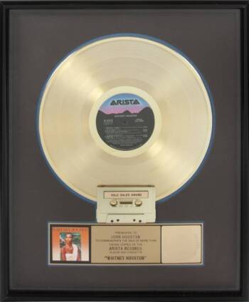 WHITNEY HOUSTON "GOLD" RECORD AWARD