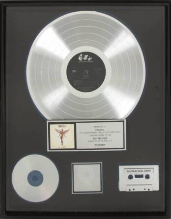 NIRVANA "PLATINUM" RECORD AWARD