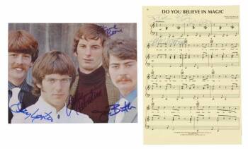 THE LOVIN' SPOONFUL SIGNED SONG SHEET AND IMAGE