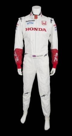 JENSON BUTTON WORN AND SIGNED 2007 HONDA FIRESUIT
