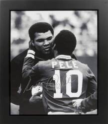 MUHAMMAD ALI AND PELÉ SIGNED CANVAS IMAGE