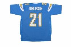 LaDAINIAN TOMLINSON SIGNED 2006 JERSEY AND MINI HELMET - 6