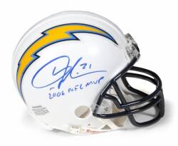 LaDAINIAN TOMLINSON SIGNED 2006 JERSEY AND MINI HELMET - 7