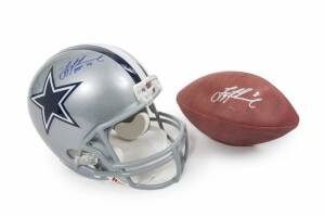 TROY AIKMAN SIGNED DALLAS COWBOYS HELMET AND FOOTBALL