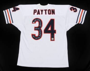 WALTER PAYTON SIGNED AND INSCRIBED JERSEY