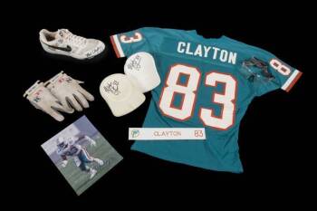 MARK CLAYTON MIAMI DOLPHINS GAME WORN GROUP