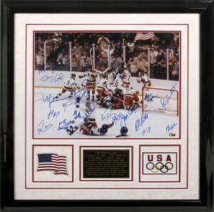 1980 U.S. OLYMPIC HOCKEY TEAM SIGNED “MIRACLE ON ICE” PHOTOGRAPH
