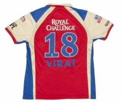 VIRAT KOHLI 2011 BANGALORE ROYAL CHALLENGERS MATCH WORN CRICKET JERSEY