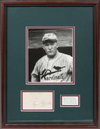 ROGERS HORNSBY SIGNED HOTEL STATIONARY
