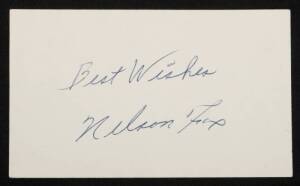 NELLIE FOX SIGNED INDEX CARD