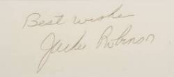 JACKIE ROBINSON SIGNED INDEX CARD - 3