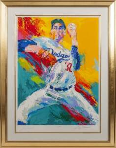 SANDY KOUFAX AND LeROY NEIMAN SIGNED NEIMAN SERIGRAPH NUMBERED "32"