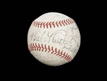 1934 NEW YORK YANKEES TEAM SIGNED BASEBALL WITH RUTH
