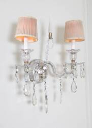 SET OF FOUR CRYSTAL WALL SCONCES - 3