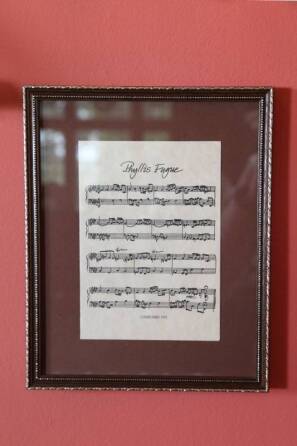 SET OF THREE FRAMED MANUSCRIPTS OF SHEET MUSIC