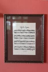 SET OF THREE FRAMED MANUSCRIPTS OF SHEET MUSIC