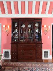 GEORGIAN STYLE MAHOGANY SECRETARY BREAKFRONT