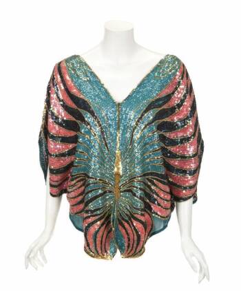 PHYLLIS DILLER DINNER WORN SEQUIN BLOUSE