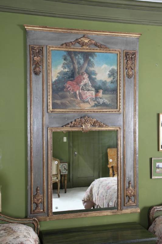 TRUMEAU MIRROR WITH PANEL OF LOVERS