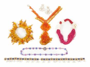 PHYLLIS DILLER COSTUME NECKLACES AND EARRINGS