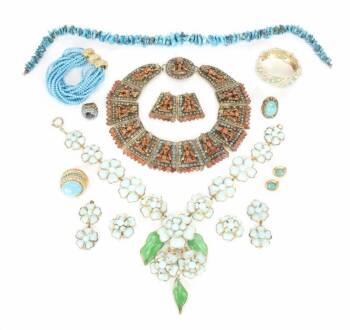 PHYLLIS DILLER TURQUOISE AND OTHER COSTUME JEWELRY