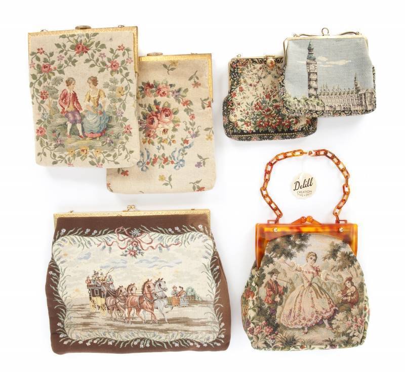 PHYLLIS DILLER EMBROIDERED HANDBAGS