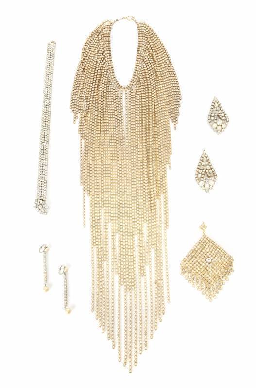 PHYLLIS DILLER CRYSTAL COSTUME JEWELRY