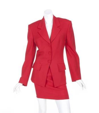 MARLA MAPLES RED SKIRT SUIT