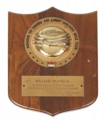 TRAVILLA 100,000 MILE CLUB PLAQUE